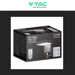 VT-11020S Lampada LED da Muro Sensore PIR 17W IP65 V-Tac