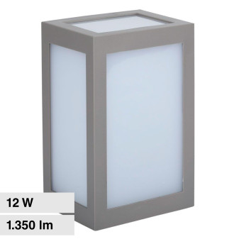 VT-822 Lampada LED Muro 12W SMD Applique Grigia IP65 V-Tac