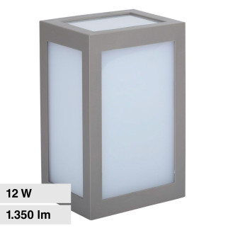 VT-822 Lampada LED Muro 12W SMD Applique Grigia IP65 V-Tac