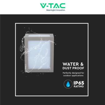 VT-822 Lampada LED Muro 12W SMD Applique Grigia IP65 V-Tac