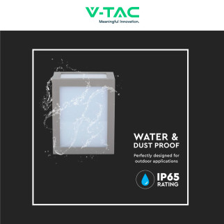 VT-822 Lampada LED Muro 12W SMD Applique Grigia IP65 V-Tac