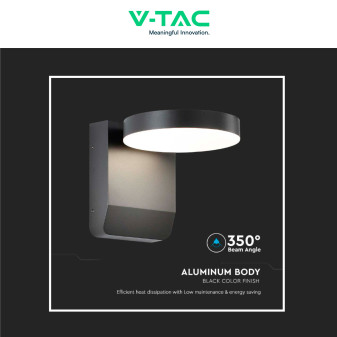 VT-11020 Lampada LED da Muro 17W SMD IP65 Nera V-Tac