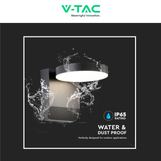VT-11020 Lampada LED da Muro 17W SMD IP65 Nera V-Tac