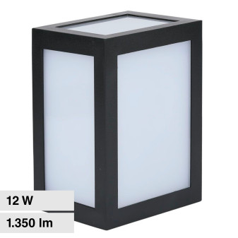 VT-822 Lampada LED da Muro 12W SMD Applique Nera IP65 V-Tac