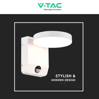 VT-11020S Lampada LED da Muro IP65 17W Sensore PIR V-Tac