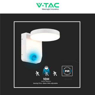 VT-11020S Lampada LED da Muro IP65 17W Sensore PIR V-Tac