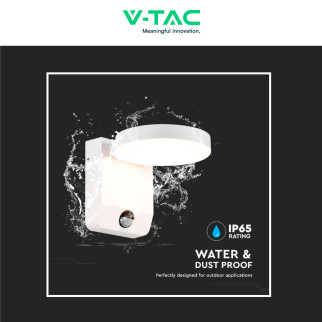 VT-11020S Lampada LED da Muro IP65 17W Sensore PIR V-Tac