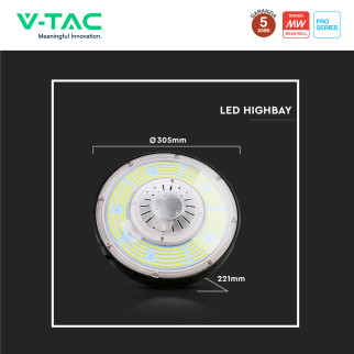 VT-9219 Lampada Industriale LED 200W SMD Mean Well V-Tac Pro