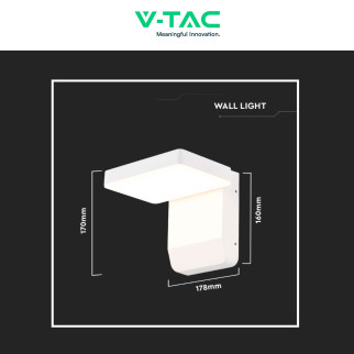 VT-11020 Lampada LED da Muro Bianca 17W SMD IP65 V-Tac