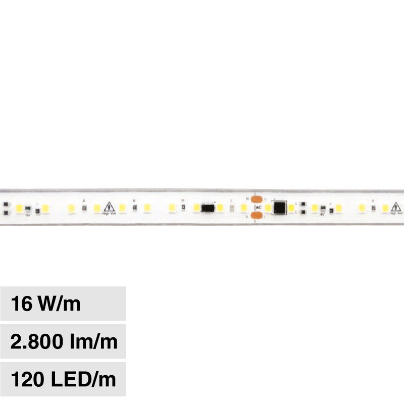 Striscia LED 320W Flessibile SMD 220V CRI90 IP65 20m LEDCO
