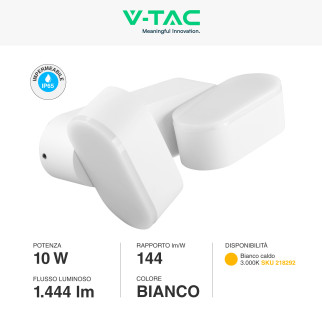VT-814 Lampada LED da Muro 10W SMD IP65 Colore Bianco V-Tac