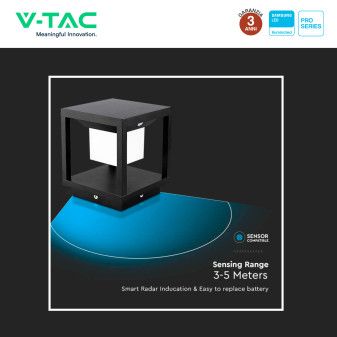 VT-11022 Lampada LED Giardino 2W IP65 Sensore V-Tac