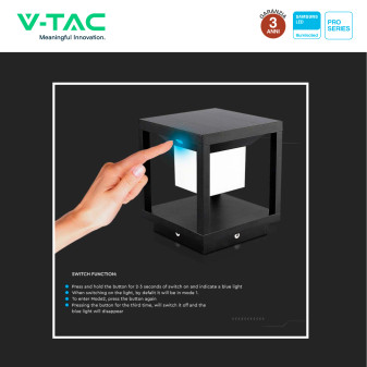 VT-11022 Lampada LED Giardino 2W IP65 Sensore V-Tac