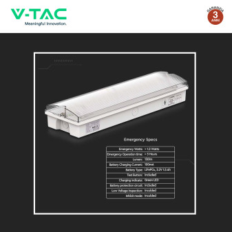 VT-996 Lampada di Emergenza Exit LED 3W SMD V-Tac