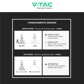 VT-20201ST Lampada Stradale 33W Pannello Solare IP65 V-Tac