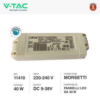 Driver Dimmerabile per Pannelli LED 40W V-Tac