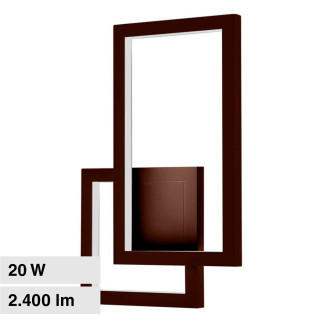 VT-11120 Lampada LED da Muro 20W CRI≥90 Colore Corten V-Tac