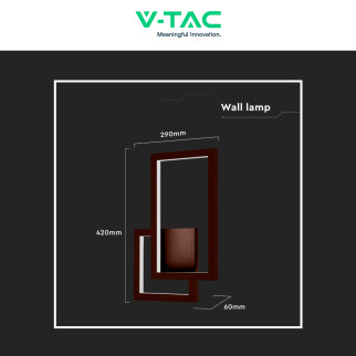 VT-11120 Lampada LED da Muro 20W CRI≥90 Colore Corten V-Tac