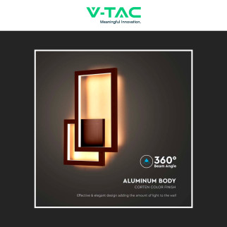 VT-11120 Lampada LED da Muro 20W CRI≥90 Colore Corten V-Tac