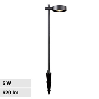 VT-11107 Lampada LED Giardino 6W CRI≥90 Colore Nero V-Tac