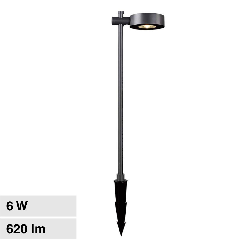 VT-11107 Lampada LED Giardino 6W CRI≥90 Colore Nero V-Tac