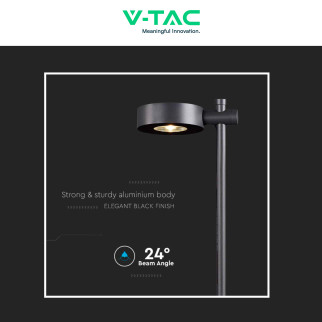 VT-11107 Lampada LED Giardino 6W CRI≥90 Colore Nero V-Tac