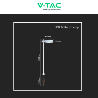 VT-11107 Lampada LED Giardino 6W IP65 Colore Bianco V-Tac
