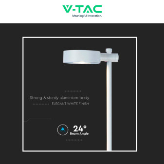 VT-11107 Lampada LED Giardino 6W IP65 Colore Bianco V-Tac