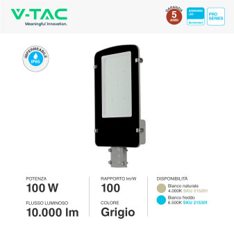 VT-100ST Lampada Stradale LED 100W Chip Samsung V-Tac Pro