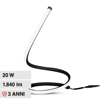 VT-7312 Lampada LED da Tavolo 20W Colore Nero V-Tac