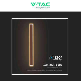 VT-11117 Lampada LED da Muro 17W IP65 CRI≥90 Corten V-Tac