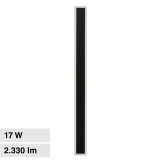 VT-11117 Lampada LED da Muro 17W IP65 CRI≥90 Nera V-Tac