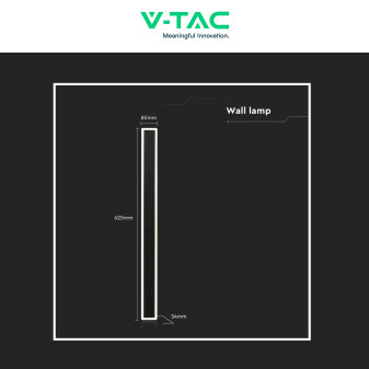 VT-11117 Lampada LED da Muro 17W IP65 CRI≥90 Nera V-Tac