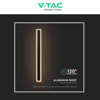 VT-11117 Lampada LED da Muro 17W IP65 CRI≥90 Nera V-Tac