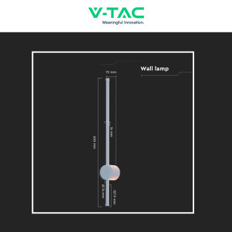 VT-11112 Lampada LED da Muro 12W SMD IP65 Bianca V-Tac