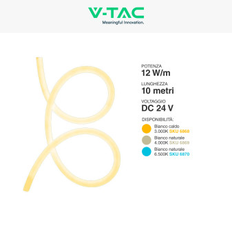 VT-551 Neon Flex LED 120W Monocolore Flessibile 10m V-Tac