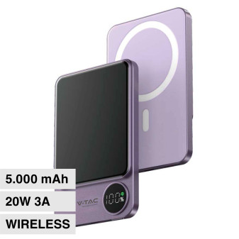 Power Bank 5000mAh Ricarica Rapida PD V-Tac VT-50005
