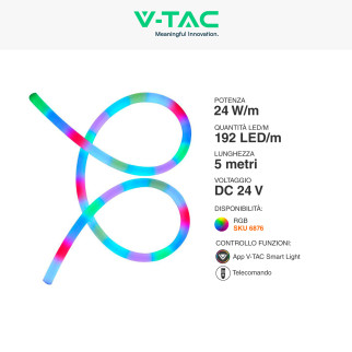 VT-561 Neon Flex LED 120W Magic RGB con Telecomando V-Tac