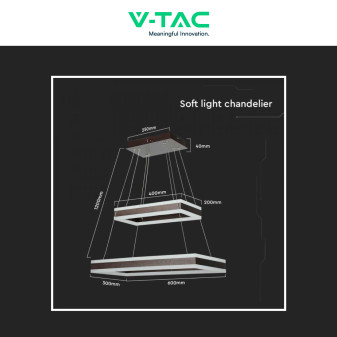VT-101-2D Lampadario LED a Sospensione 113W SMD Caffè V-Tac