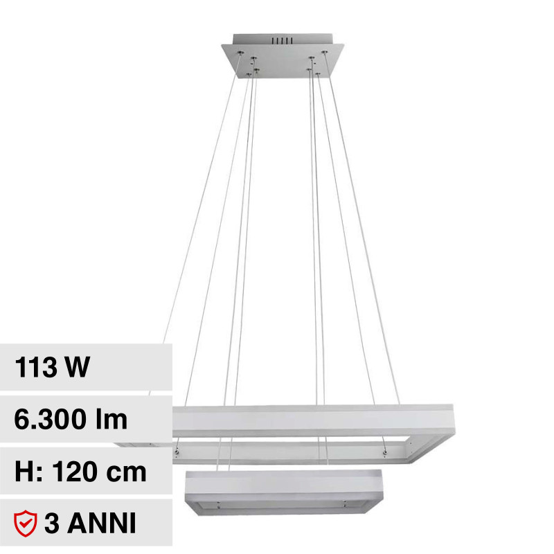 VT-101-2D Lampadario LED a Sospensione 113W SMD Bianco V-Tac