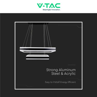 VT-101-2D Lampadario LED a Sospensione 113W SMD Nero V-Tac