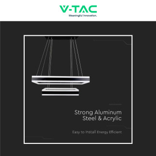 VT-101-2D Lampadario LED a Sospensione 113W SMD Nero V-Tac