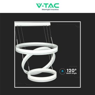 VT-82-3D Lampadario LED a Sospensione 86W SMD Bianco V-Tac