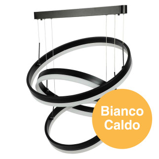 VT-82-3D Lampadario LED a Sospensione 86W SMD Nero V-Tac