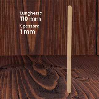 100 Palettine da Caffè Sigillate in Legno di Betulla Biodegradabile