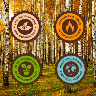 100 Palettine da Caffè Sigillate in Legno di Betulla Biodegradabile