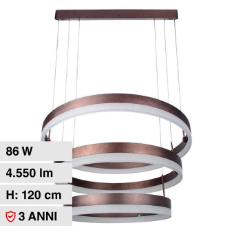 VT-82-3D Lampadario LED a Sospensione 86W SMD Caffè V-Tac