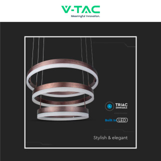 VT-82-3D Lampadario LED a Sospensione 86W SMD Caffè V-Tac