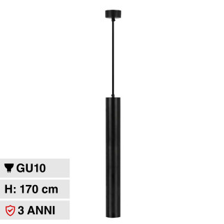 V-Tac VT-976 Lampadario e Portalampada Per GU10 in Alluminio Nero