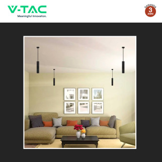 V-Tac VT-976 Lampadario e Portalampada Per GU10 in Alluminio Nero